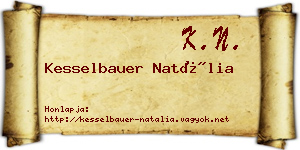 Kesselbauer Natália névjegykártya